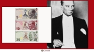 Picture of Turkish Lirasi Dedicated to Kemal Ataturk (Founding father of the Republic of Türkiye)