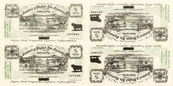 Chief Treasury of Wales Limited, 5 swllt (shillings)