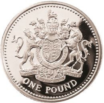 Elizabeth II, £1 (Royal Arms) 2003 Silver Proof Piedfort_rev