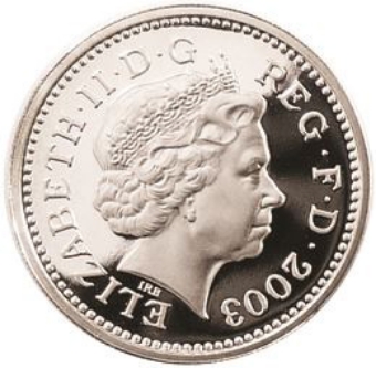 Elizabeth II, £1 (Royal Arms) 2003 Silver Proof Piedfort_obv