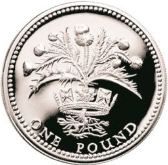 Elizabeth II, £1 (Scottish Pound) 1989 Silver Piedfort Pound_rev