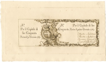 Italy, Torino, 50 Lire 1765 (PS112r)