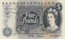 Picture of J B Page Portrait £5 (B324) AUnc