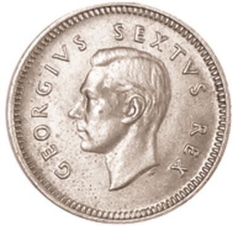 South Africa, 1952 Threepence UNC