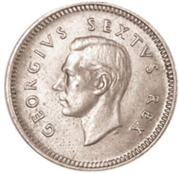South Africa, 1952 Threepence UNC