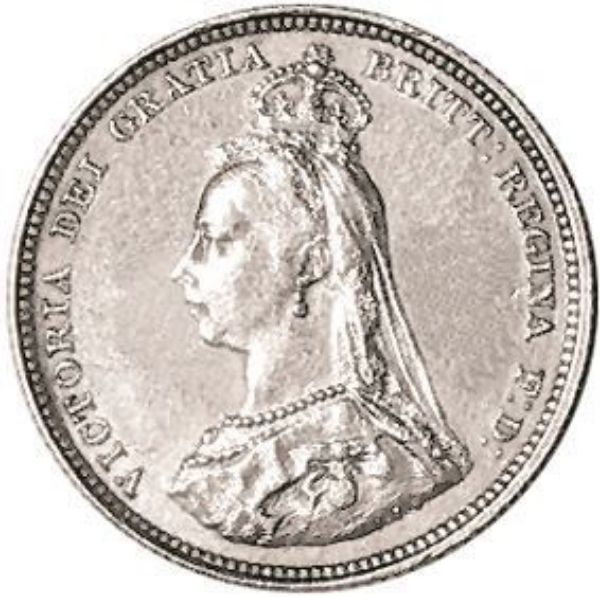 Victoria, Shilling (Jubilee Head) 1887 Fine_obv