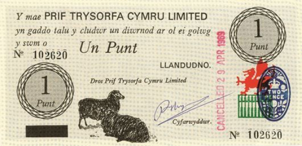 Wales, Black Sheep Bank, 1 Punt, Caernarvon Castle, UNC_obv