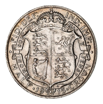 George V Halfcrown 1915 Uncirculated_rev