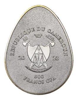 Cameroun 500 Francs 2023, Ukrainian Pyansky Pattern Easter Egg_rev