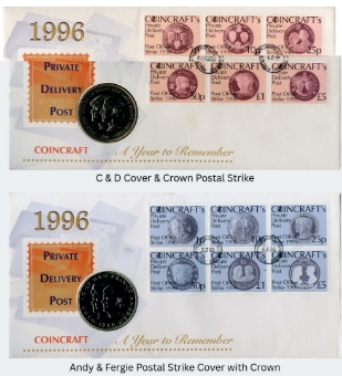 Postal Strike Coin Covers