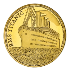 Titanic Medal Gold Map Of Voyage