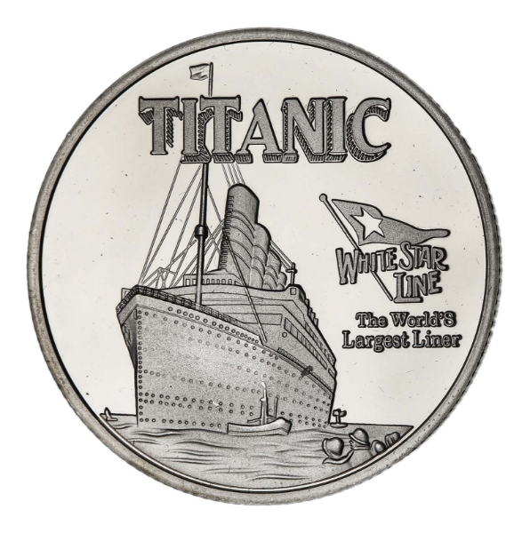 Titanic Medal Silver view of the staircase