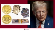 Picture of Medals & Pseudo Banknotes Dedicated to the President of the United States, Donald Trump