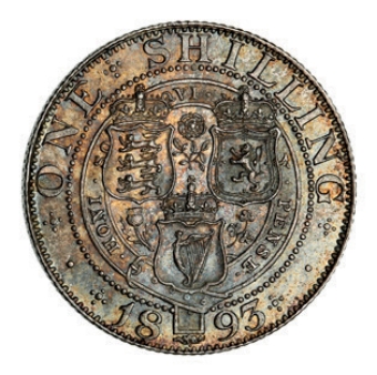 Victoria, Shilling, 1893 Old Head, Uncirculated