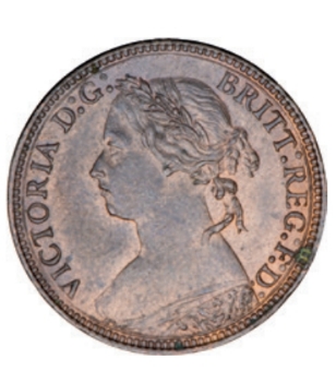Victoria, Farthing, 1875H, Uncirculated.