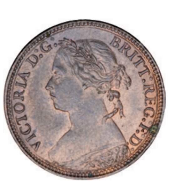 Victoria, Farthing, 1875H, Uncirculated.