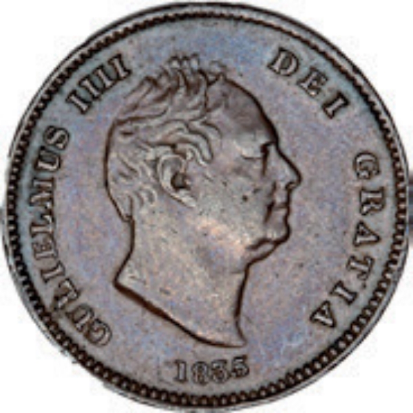 William IV, Third Farthing, 1835, Very Fine._obv
