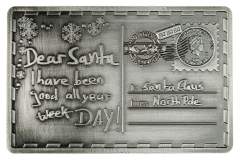 Cameroun 'Dear Santa' Christmas Postcard Plaque_rev
