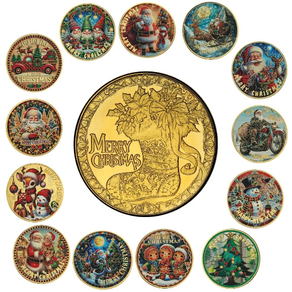 Set of 13 Christmas Medallions
