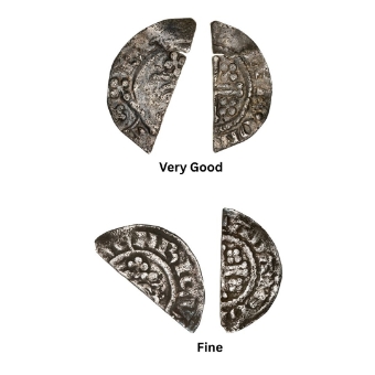 Cut Halfpennies of Henry II (1180-1189)