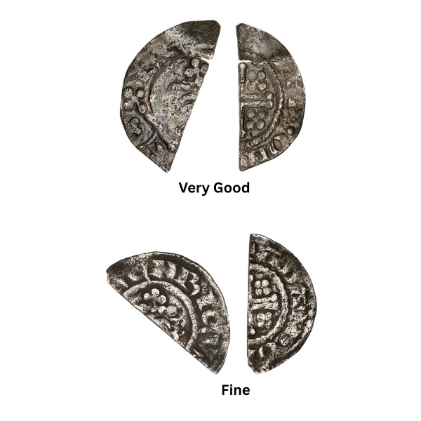 Cut Halfpennies of Henry II (1180-1189)