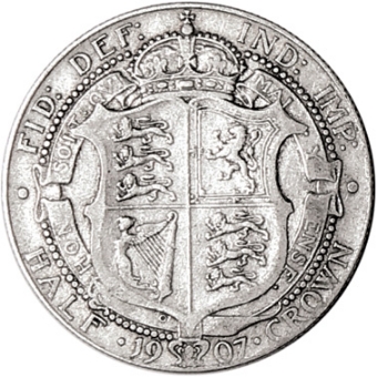 Edward VII, Halfcrown Fine_rev