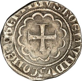 Silver Crusader Gros of Bohemond VII_rev