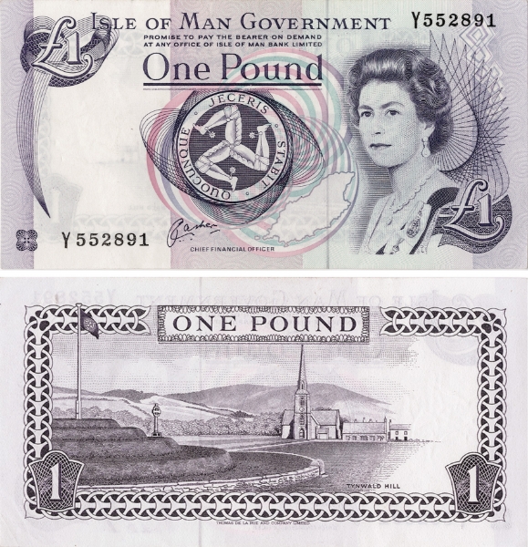 Isle of Man £1 P40b Cashen Unc