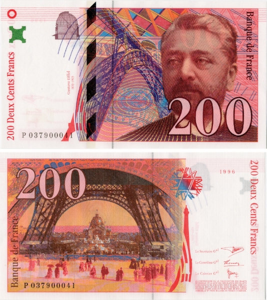 France 200 Francs 1996 P159 Unc