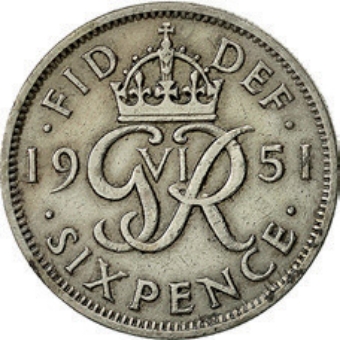 George VI, Brass Threepence, 1939, Very Fine_rev