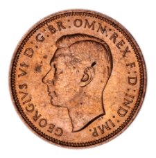 George VI, Halfpenny 1948 Choice BU_obv
