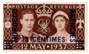George VI Brass Threepence 1937 UNC plus Coronation Mint Stamp