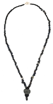 Ancient Roman Black Glass Bead Necklace. Ca. 2nd and 3rd centuries A.D.