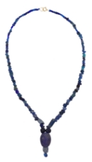 Ancient Roman Blue Glass Bead Necklace