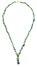 Ancient Roman Green Glass Bead Necklace