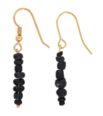 Ancient Roman Black Glass Earrings