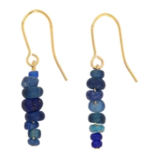 Ancient Roman Blue Glass Earrings