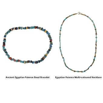 Ancient Egyptian Faience Bead Necklaces