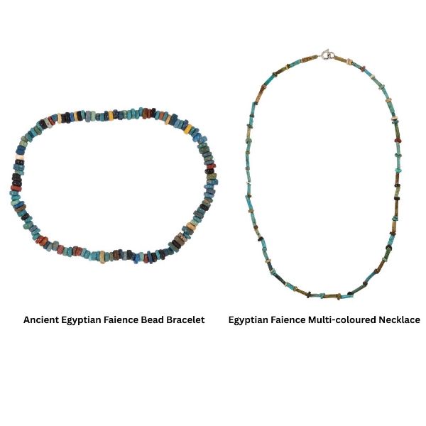 Ancient Egyptian Faience Bead Necklaces