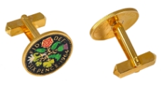 Elizabeth II Sixpence Cufflinks