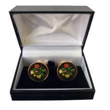Elizabeth II Sixpence Cufflinks with box