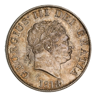 George III, Halfcrown, 1818, Small Head_obv