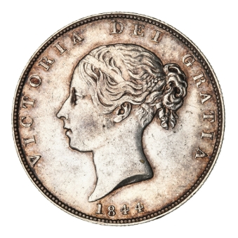 Victoria, Halfcrown, 1844 Type A3, Extremely Fine_obv