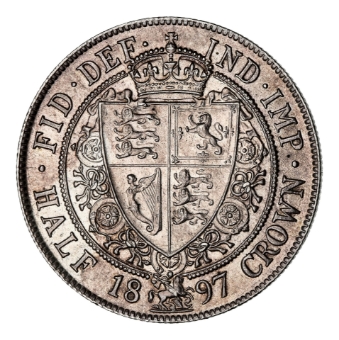 Victoria, Halfcrown, 1897 Old Head, Uncirculated_rev