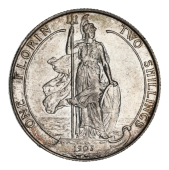 Edward VII, Florin, 1903, Almost Uncirculated_rev