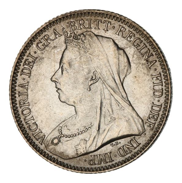 Victoria, Sixpence, 1893, Old head. Choice Uncirculated_obv