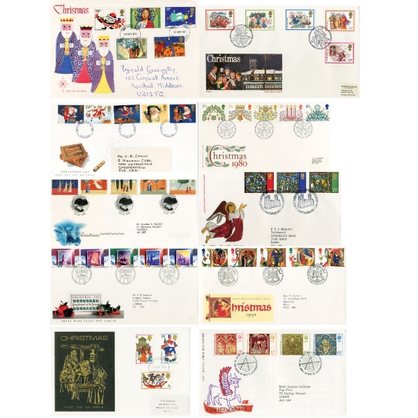 10 Different Christmas FDC