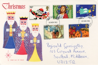 10 Different Christmas FDC