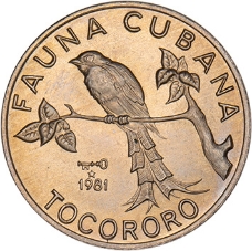 Cuba 1 Peso 1981 Tocororo CN