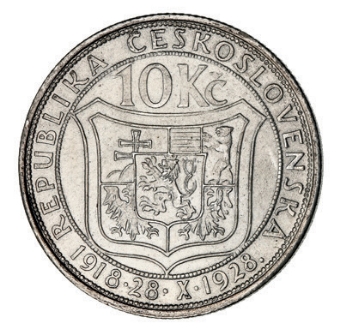 Czech Republic, 10 Korun Silver 10th Anniversary of Independence. Uncirculated_rev